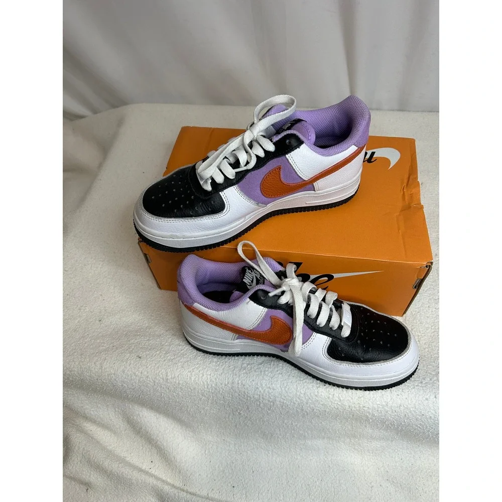 Nike Air Force 1 Low HTX RCK Black White‎ Orange Purple Sneakers - Size 5 - Picture 3 of 6